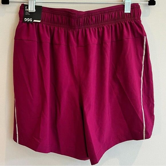 DSG Men's 5" Stride Shorts Built-In Brief Burgundy Size Small‎ NWT - Picture 6 of 7
